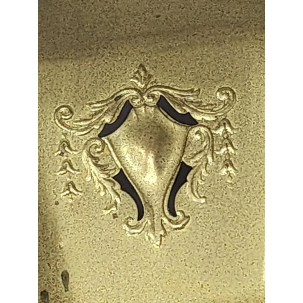 Vintage Brass Bread/Trinket‎ Tray Oval Dish With Abstract Etchings